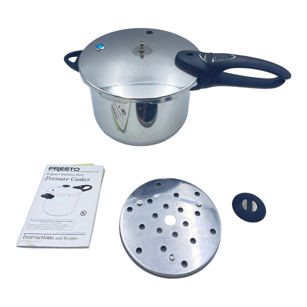 Presto 6-Qt Stainless Steel Pressure Cooker with Tri-Clad Base 01365